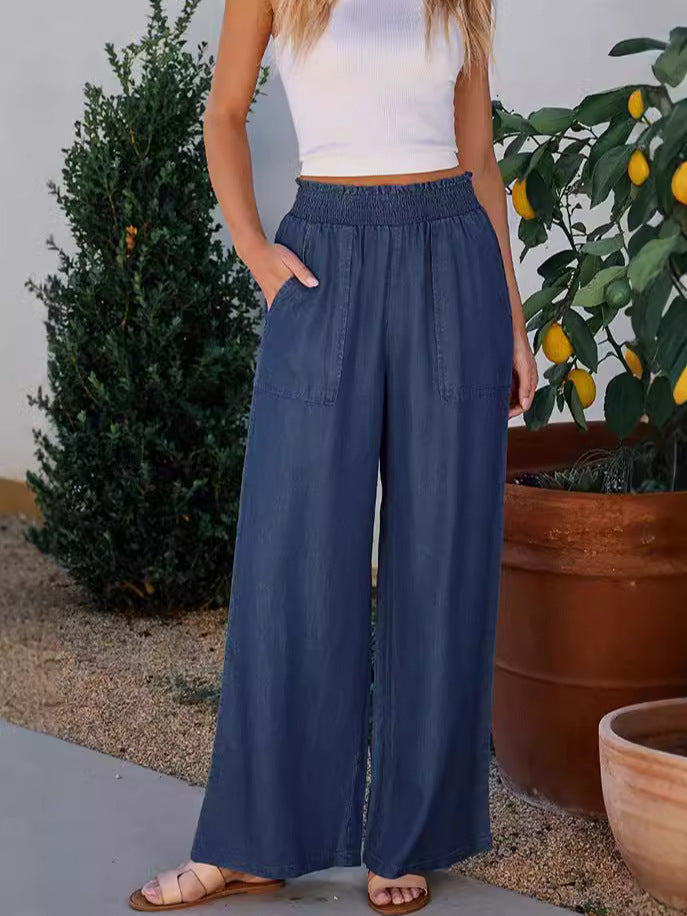 Loose Plain Casual Casual Pants WK63