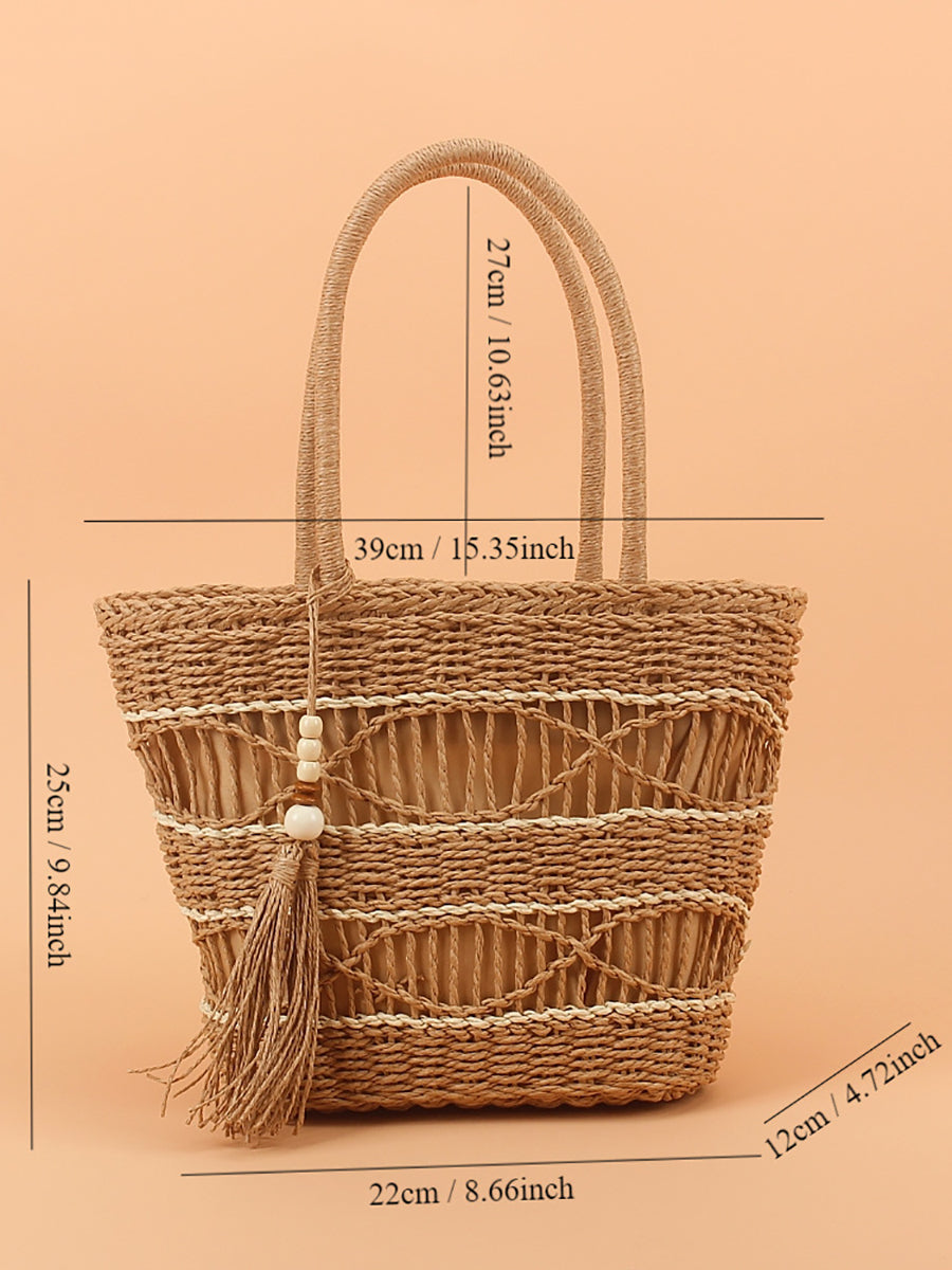 Weave Fashion Commuter Bag Straw Shoulder