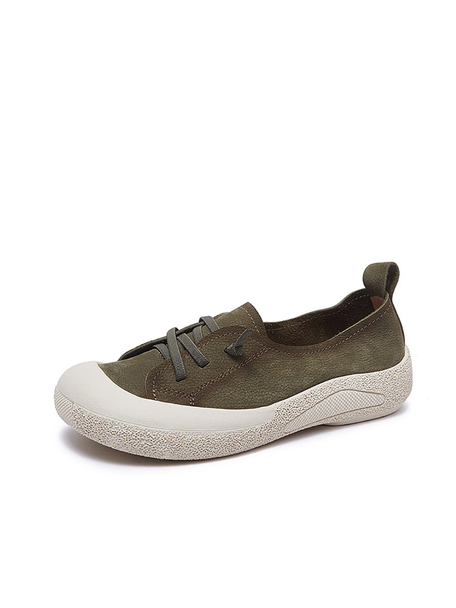 Casual Genuine Leather Flat Women Summer Shoes