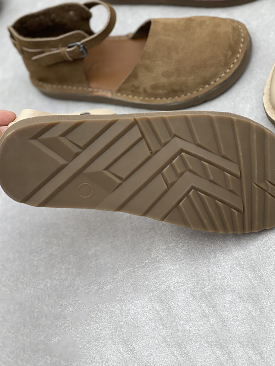 Leather Flat Women Summer Genuine Sandals