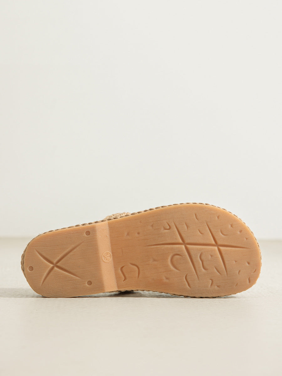 Shoes Ethnic Flower Women Linen Embroidery Summer