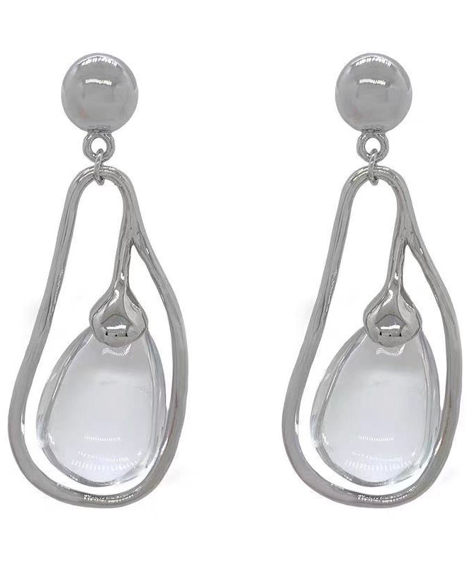 Boutique Silk Alloy Crystal Water Drop Drop Earrings YZ008