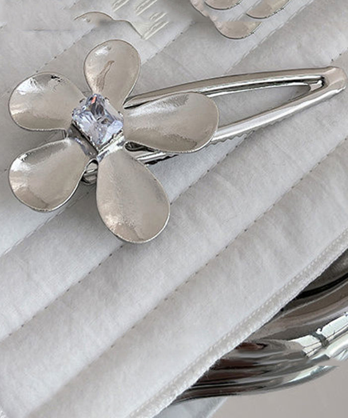 Zircon Alloy Boutique Floral Silk Hairpin