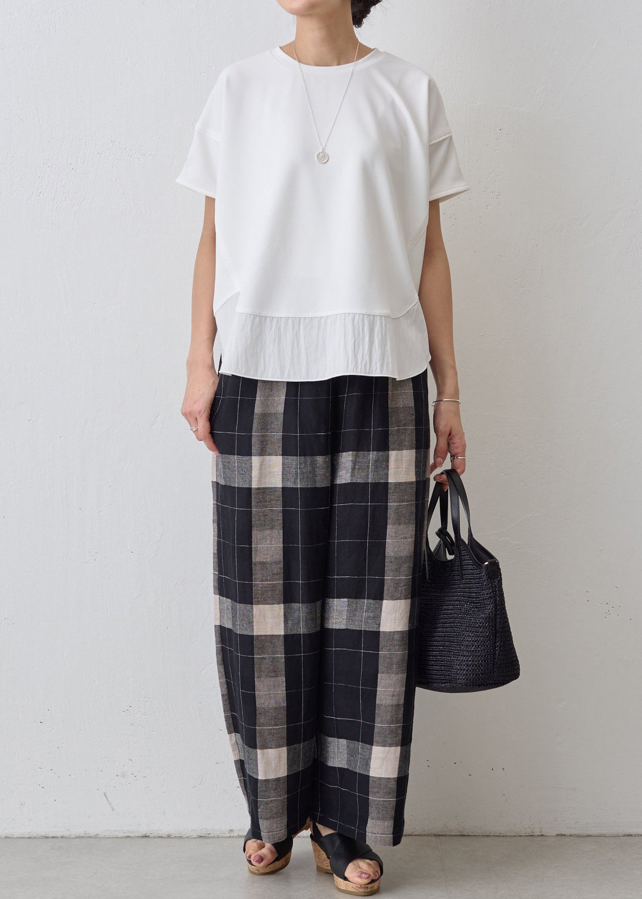 Summer Patchwork Oversized White Cotton Tank Classy