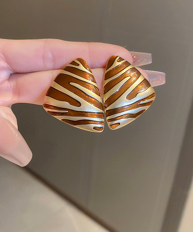 Triangl Fashion Copper Earrings Alloy Black Stud