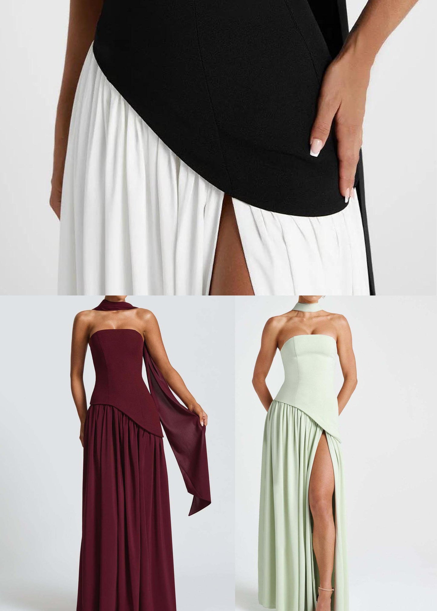 Dresses Side Evening Summer Open Hem Large Fine Exra Mulberry