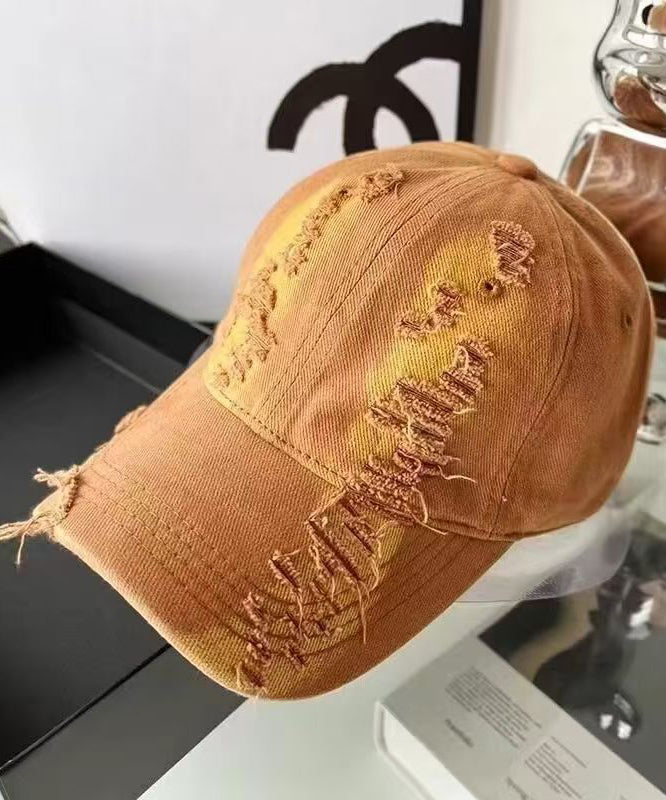 Cap Version Gradient Ripped Korean Pink Versatile Baseball Hat