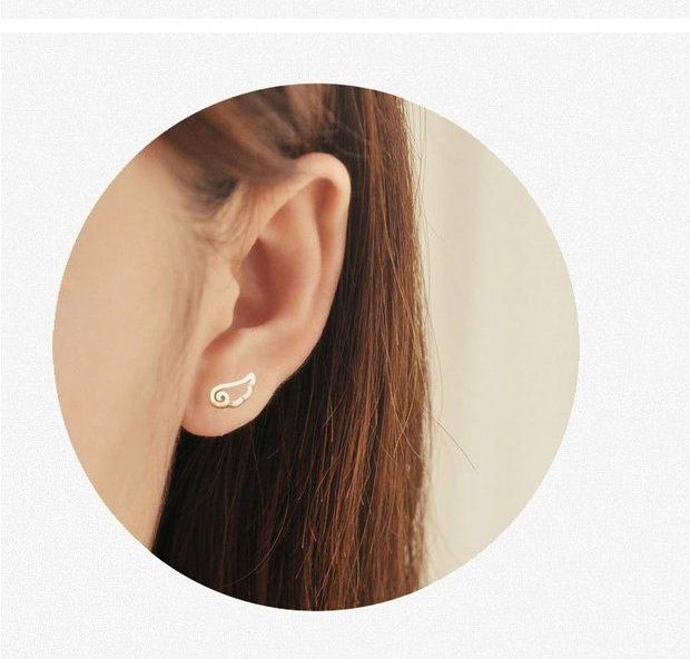 Silver Sterling Wings Earring