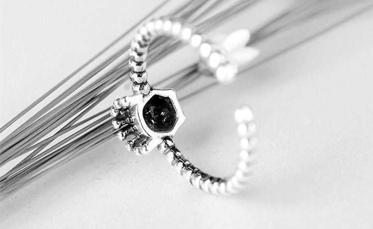 Skull Ring Sterling Silver Open