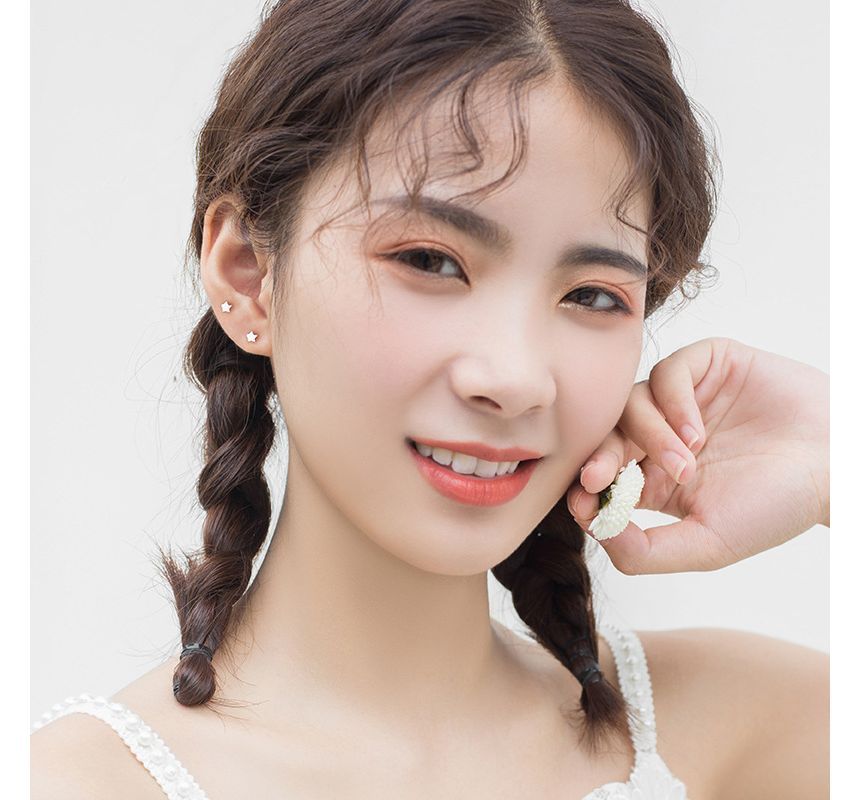 Sterling Star Earring Stud Silver