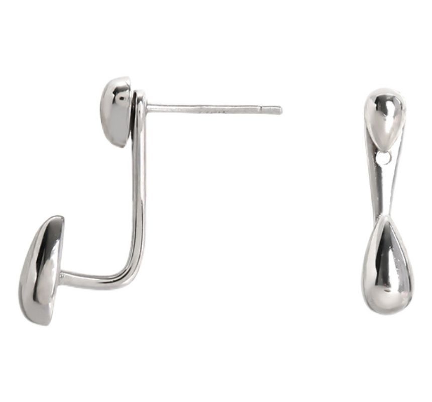 Earring Sterling Droplet Silver