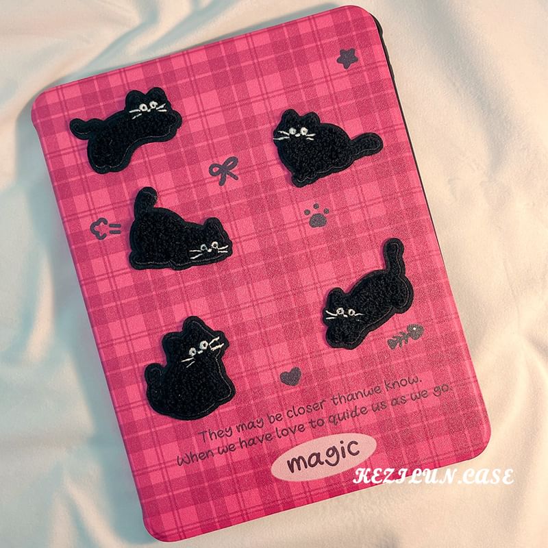 Plaid Case iPad Cat