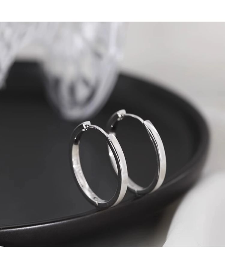 Silver Hoop Sterling Earring