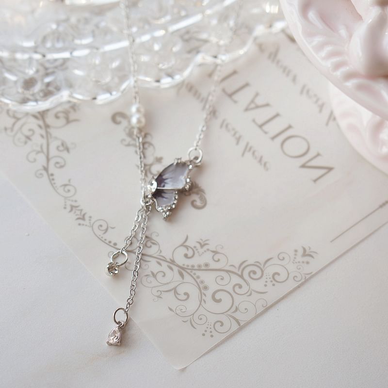 Necklace Butterfly Alloy Pendant