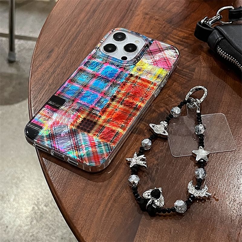 Case Phone Plaid Holographic