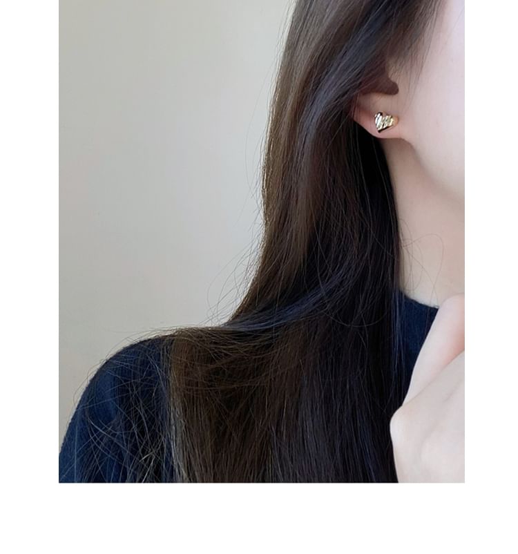 Silver Heart Sterling Stud 925 Earring