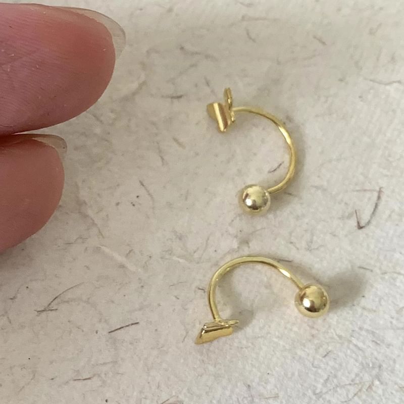 Earring Butterfly 925 Silver Barbell Sterling