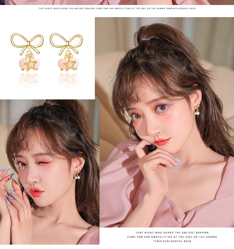 Drop Earring Bow / Star Threader