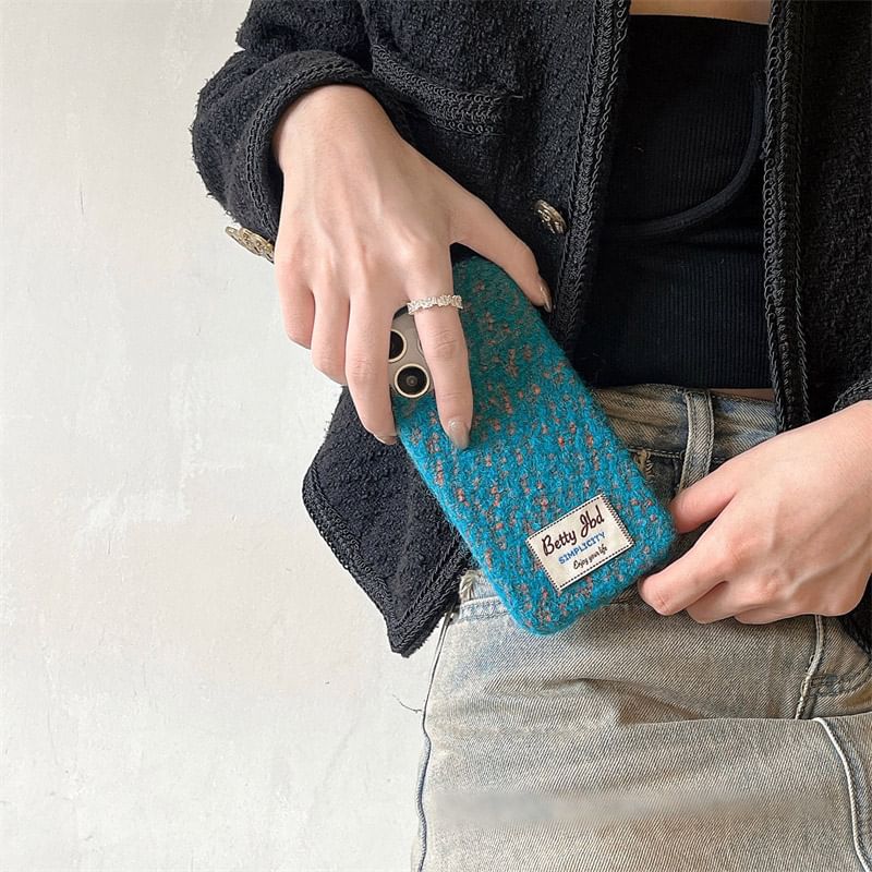 Melange Phone Lettering Case Applique