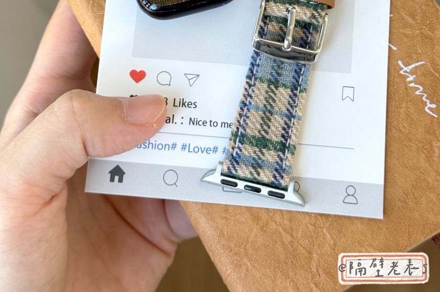 Plaid Fabric Apple Watch Band