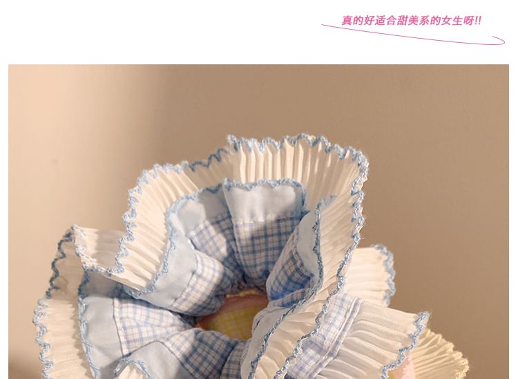 Panel Scrunchie Pleated Plaid