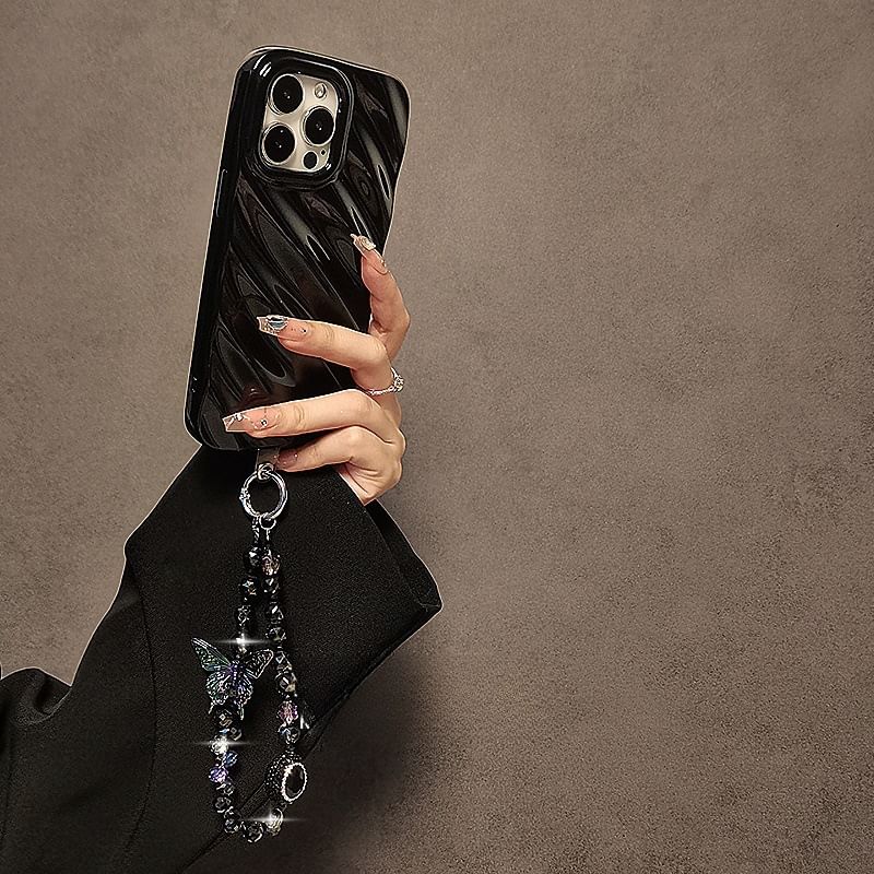 Phone Butterfly Faux Crystal Strap
