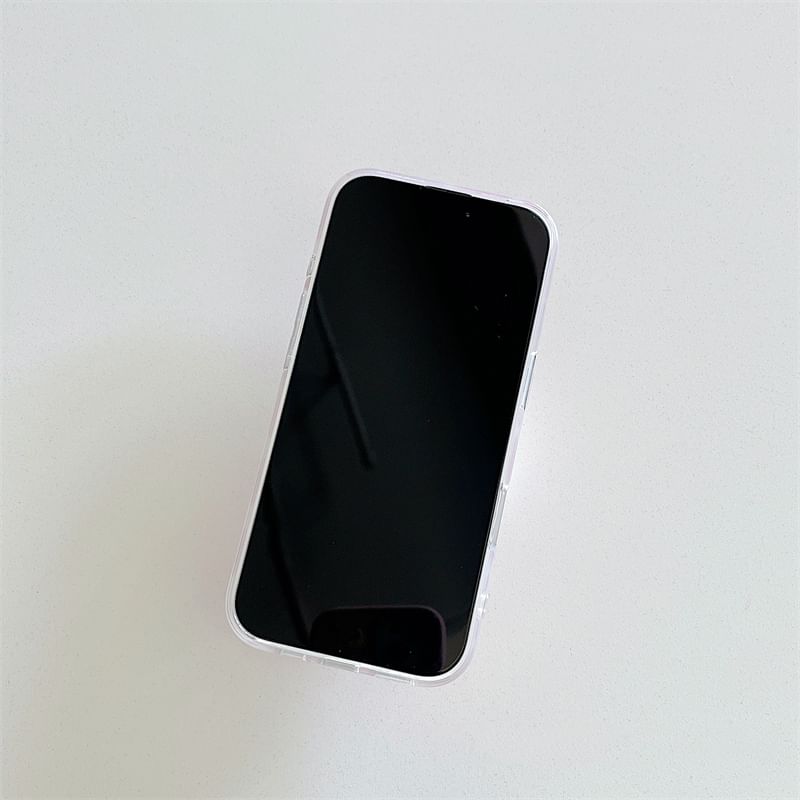 Case Finger Ring / Faux Set Phone Pearl Heart