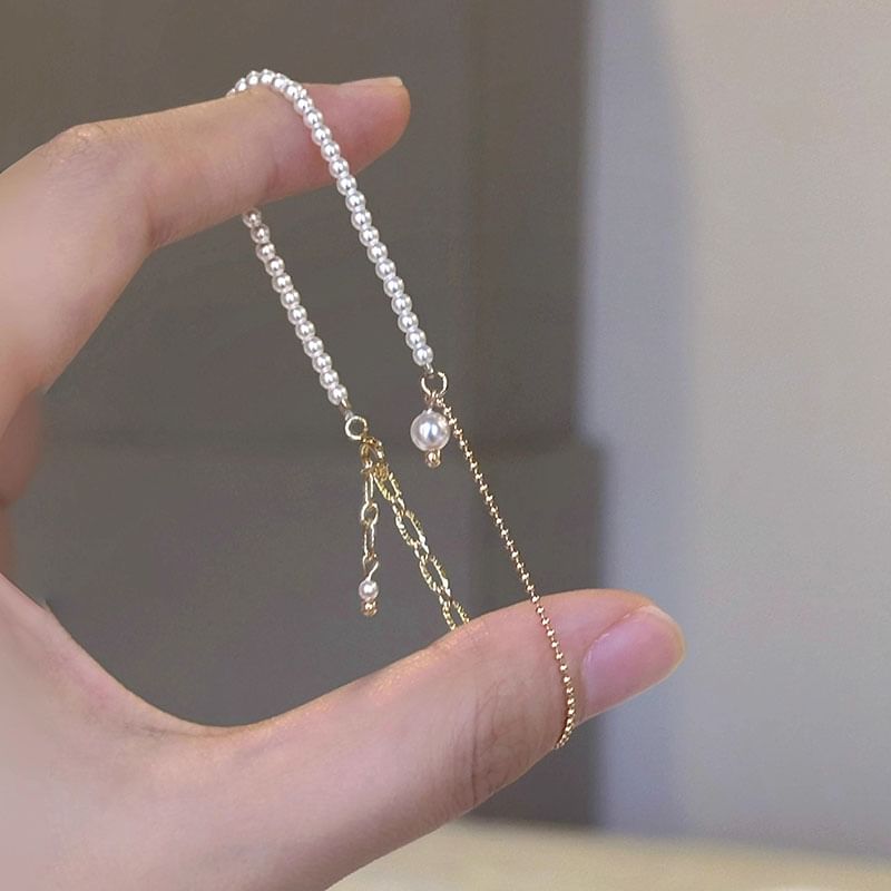 Alloy Pearl Faux Bracelet