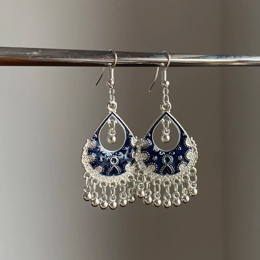 Fringed Alloy Chandelier Earring