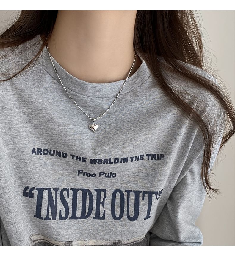 Necklace Heart Pendant Alloy