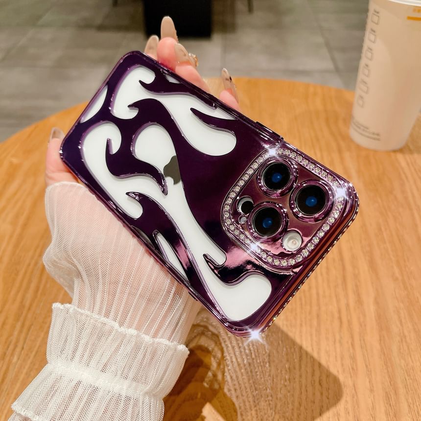 Case Rhinestone Flame iPhone