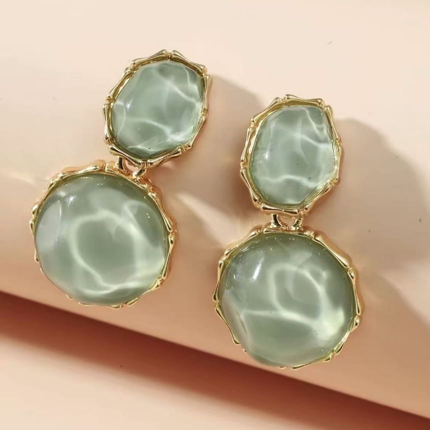 Earring Ripple Alloy Asymmetrical Drop