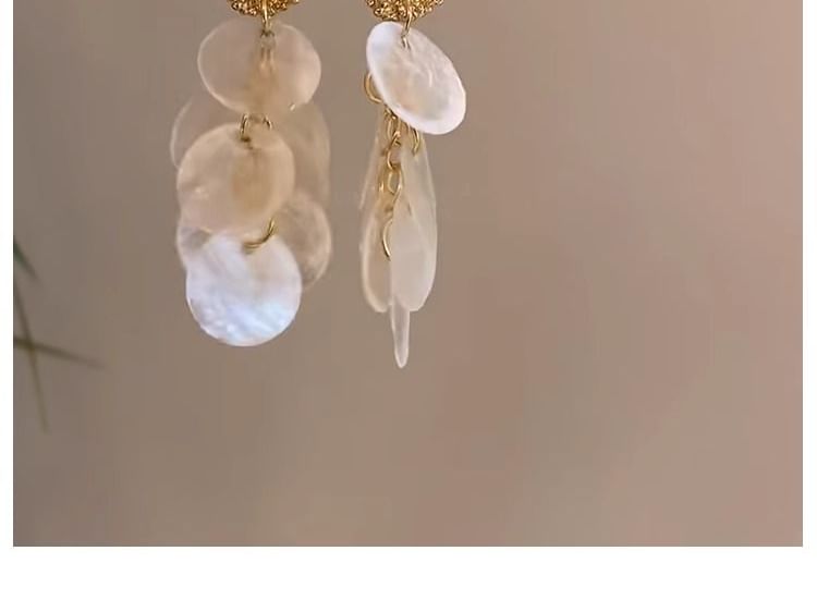 Earring Shell Drop Fringed
