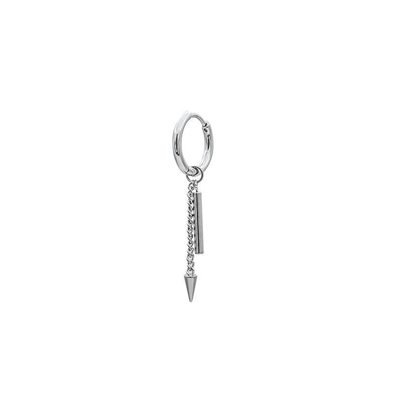 Spike Drop Bar Hoop Earring