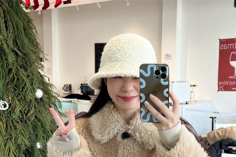 Faux Fur Button-Up Jacket