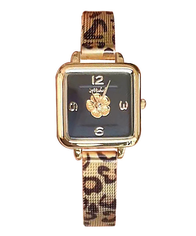 Movement Leopard Watches Stainless Steel Black New Quartz