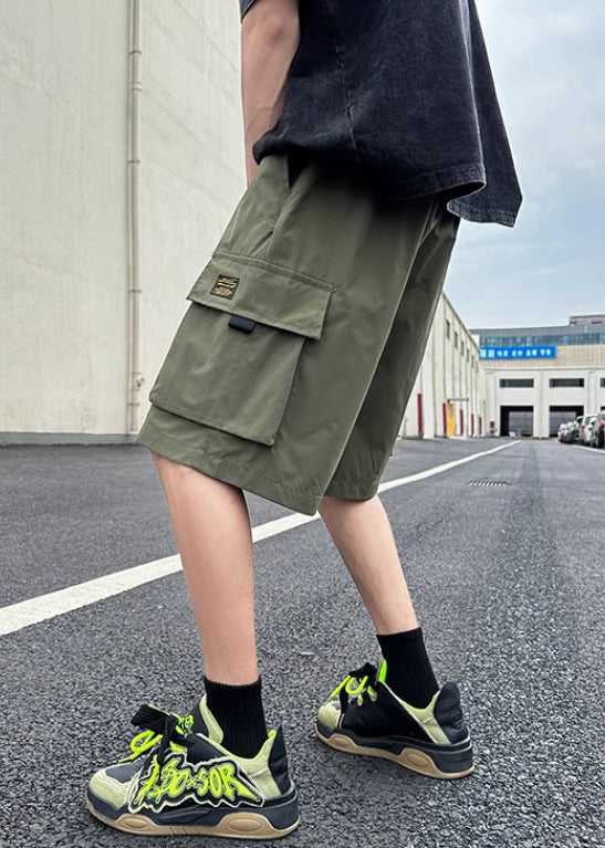 Pockets Khaki New Light Mens Shorts Up Cotton Summer Lace