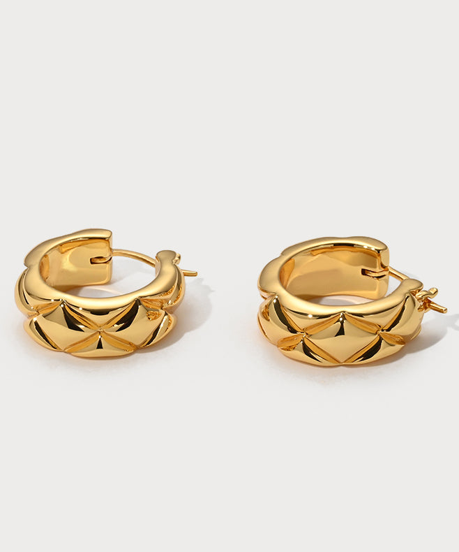 Original Design Gold Copper Overgild Hoop Earrings TX005