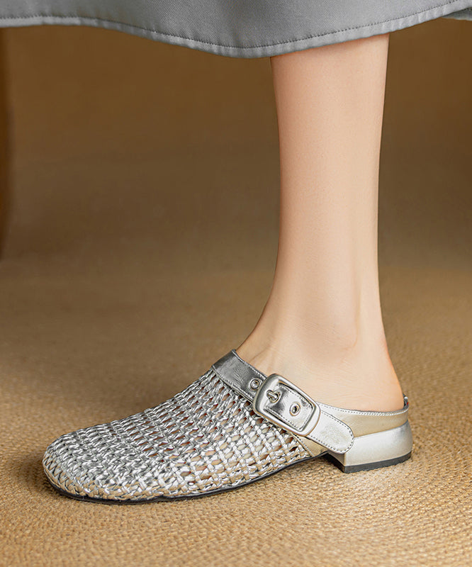Out Sandals Design Silver Original Slide Hollow