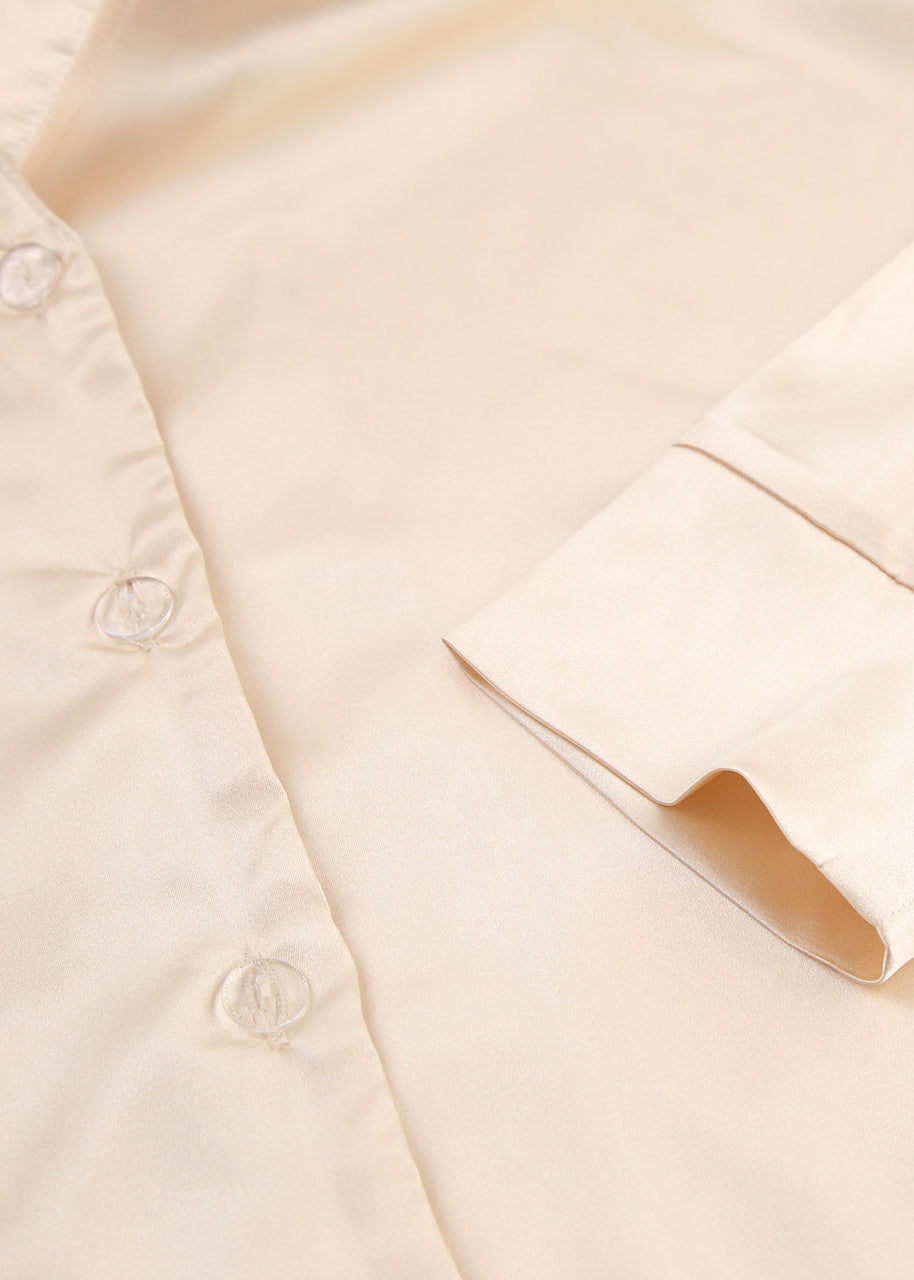 Waist Skirts Elastic Shorts Silk Piece Three Sexy Ice Apricot