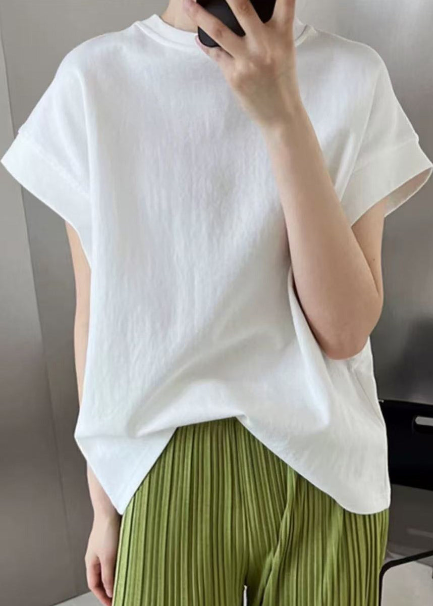 White Tank Summer Oversized Cotton Simple