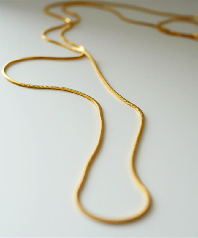 Unique Gold Stainless Steel Double Layer Sweater Necklace YD016
