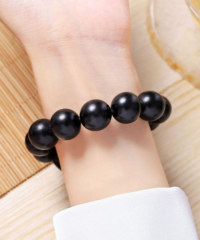 Hollow Black Movement Vintage Out Quartz Sandalwood Watches