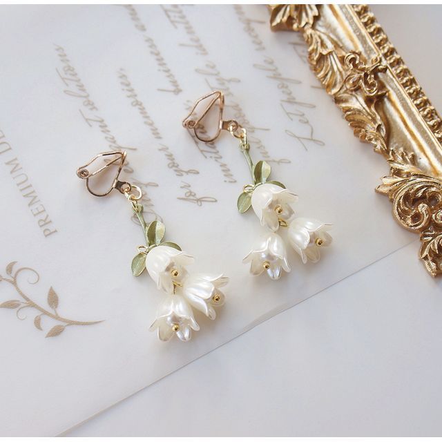 Flower Earring Dangle Alloy