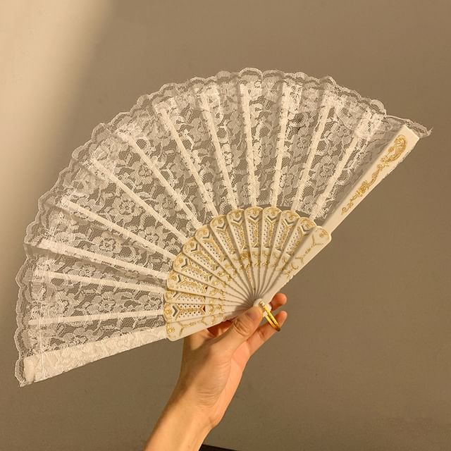 (Various Designs) Foldable Fan Hand Floral Fabric