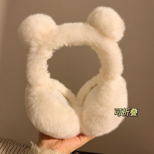 Chenille Earmuffs Bear Ear