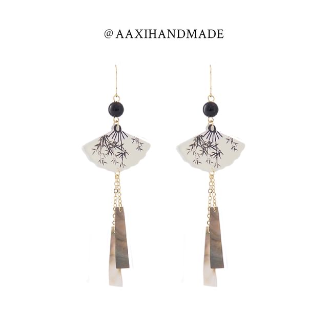 Earring Fan Alloy Dangle