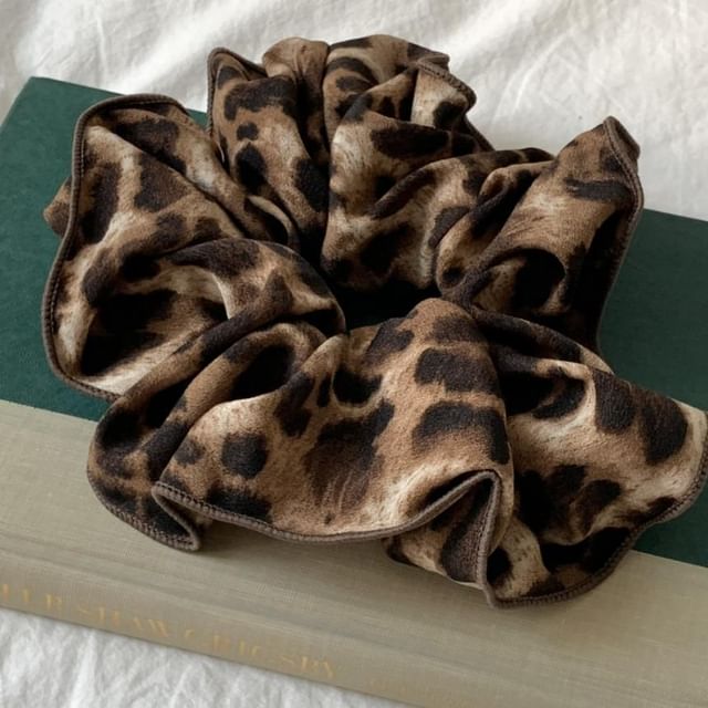 Print Scrunchie Hair Leopard