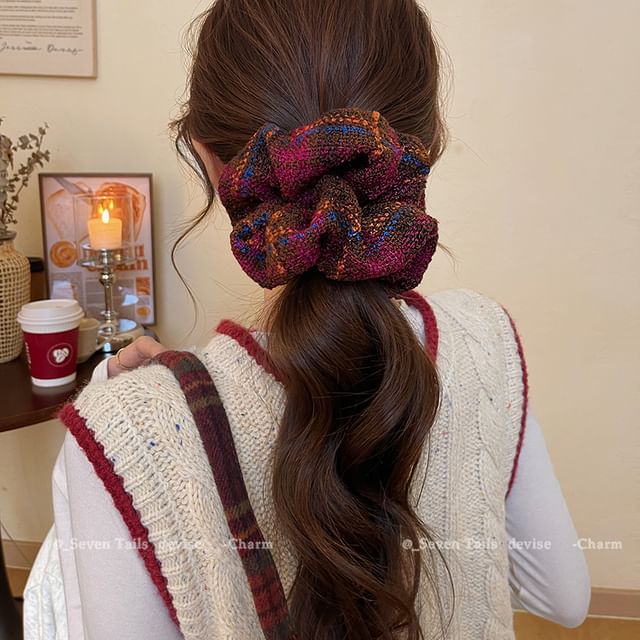 Plaid Hair Scrunchie