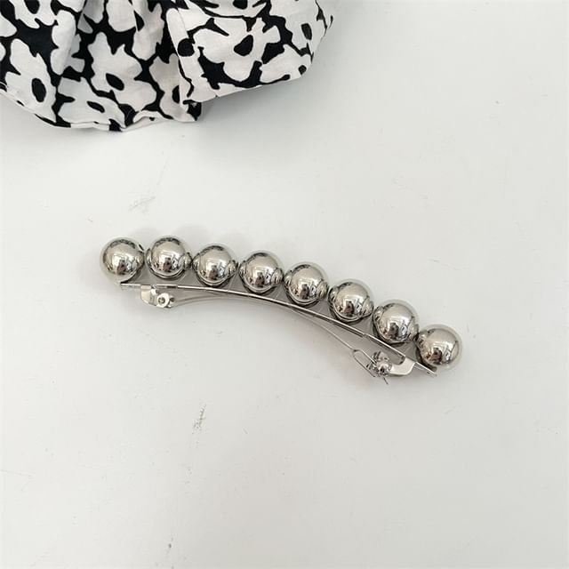 Polished Bead Alloy Hair Clip